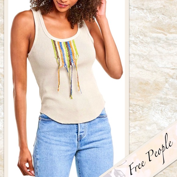 Free People Great Expectations Tank Top in Sand (Tan) - Picture 3 of 5